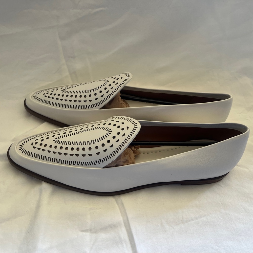 Alaïa White leather moccasins, vienne laser cut, Size 40, women, NWT - Picture 3 of 8